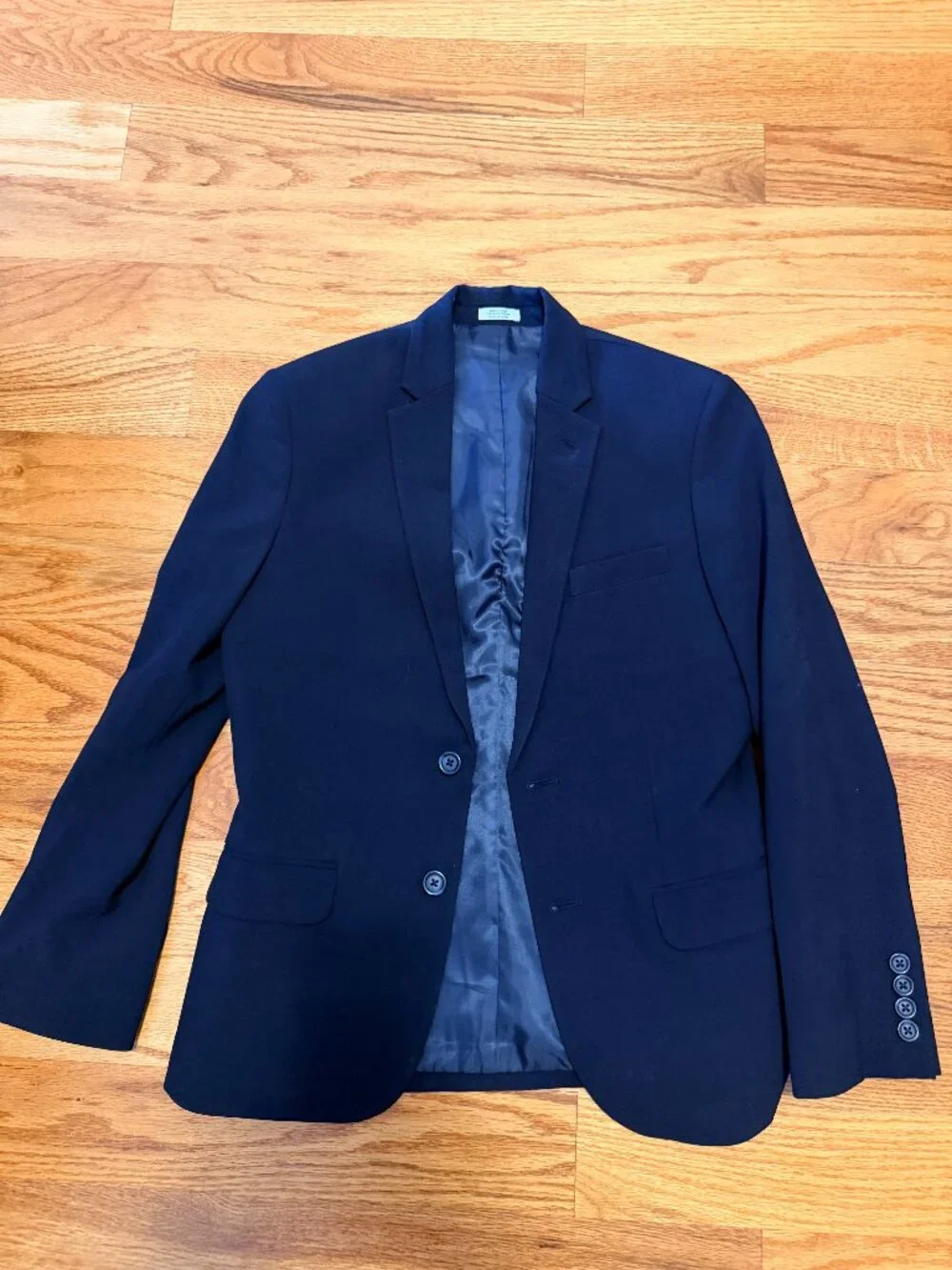 Calvin Klein Boys Size 12 Black Wool Blend Blazer Dress Jacket EUC